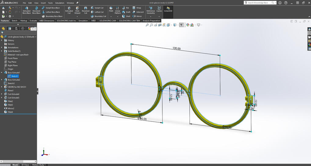 Circle glasses model