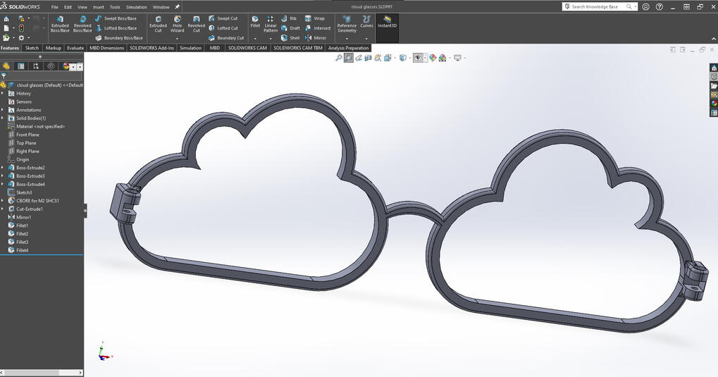 Cloud glasses model